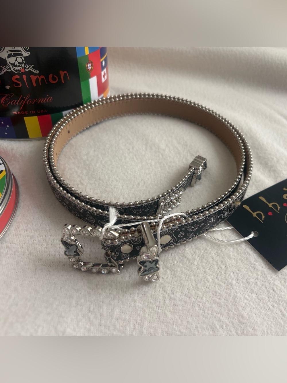 NWT B.B. Simon Butterfly Bandana Belt